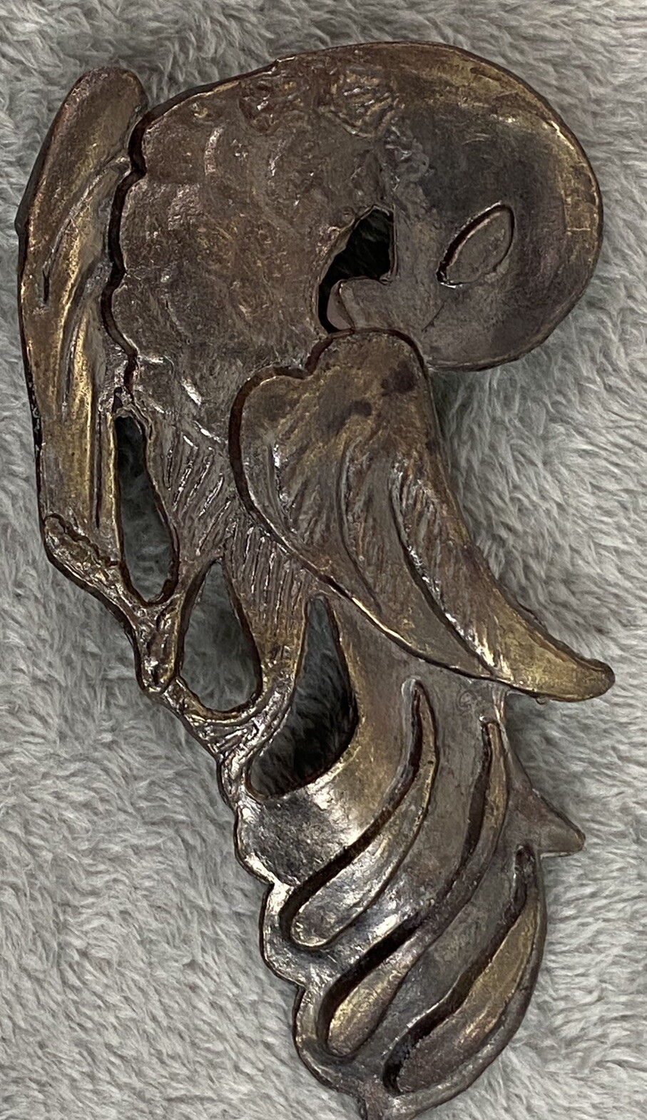 Parrot Brass Belt Buckle 5-1/2 in. x 3 in. for 2 Inch Belt