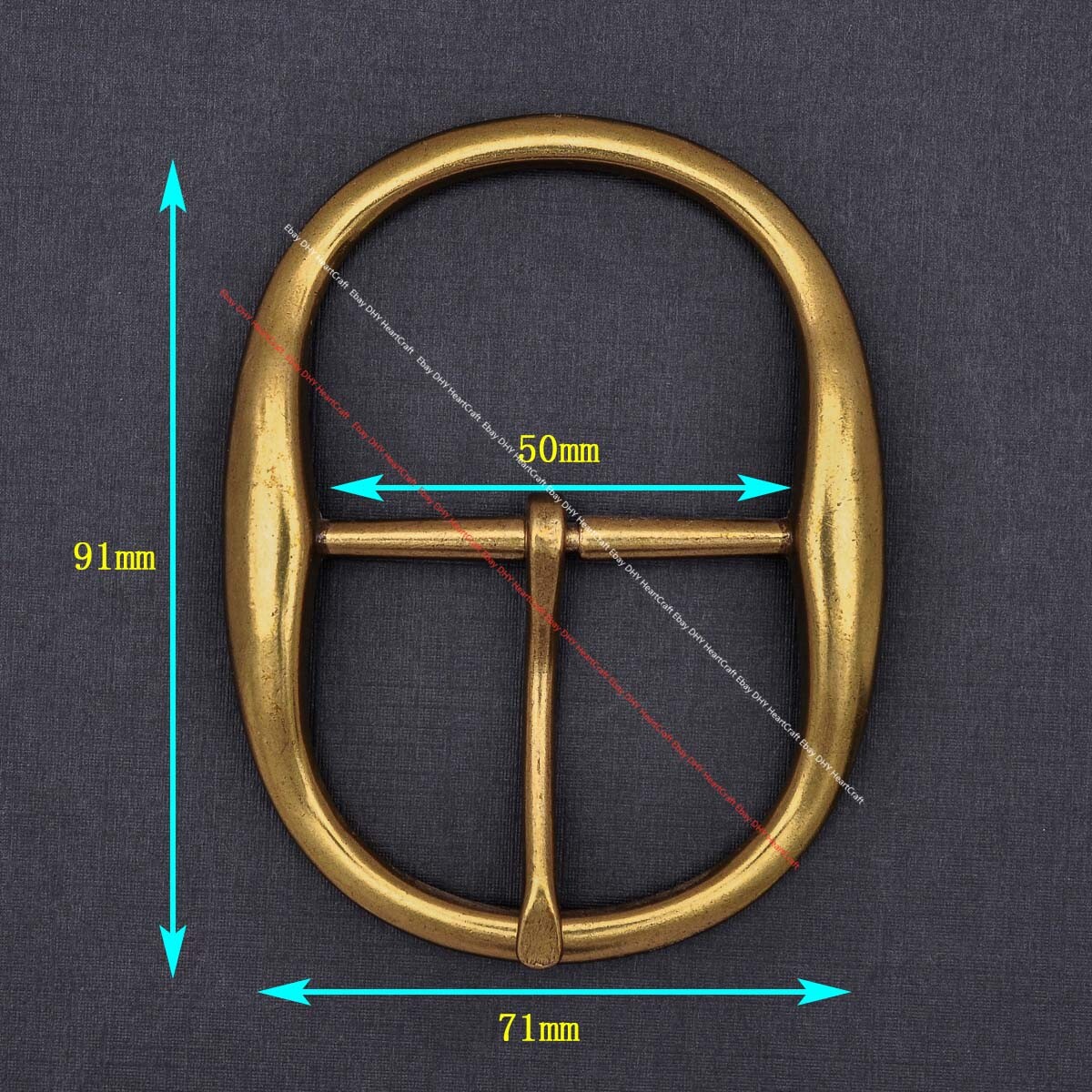 MEN HUGE LONG BRASS PLATED CENTER BAR LEATHERCRAFT BELT BUCKLE REPLACEMENT 50MM