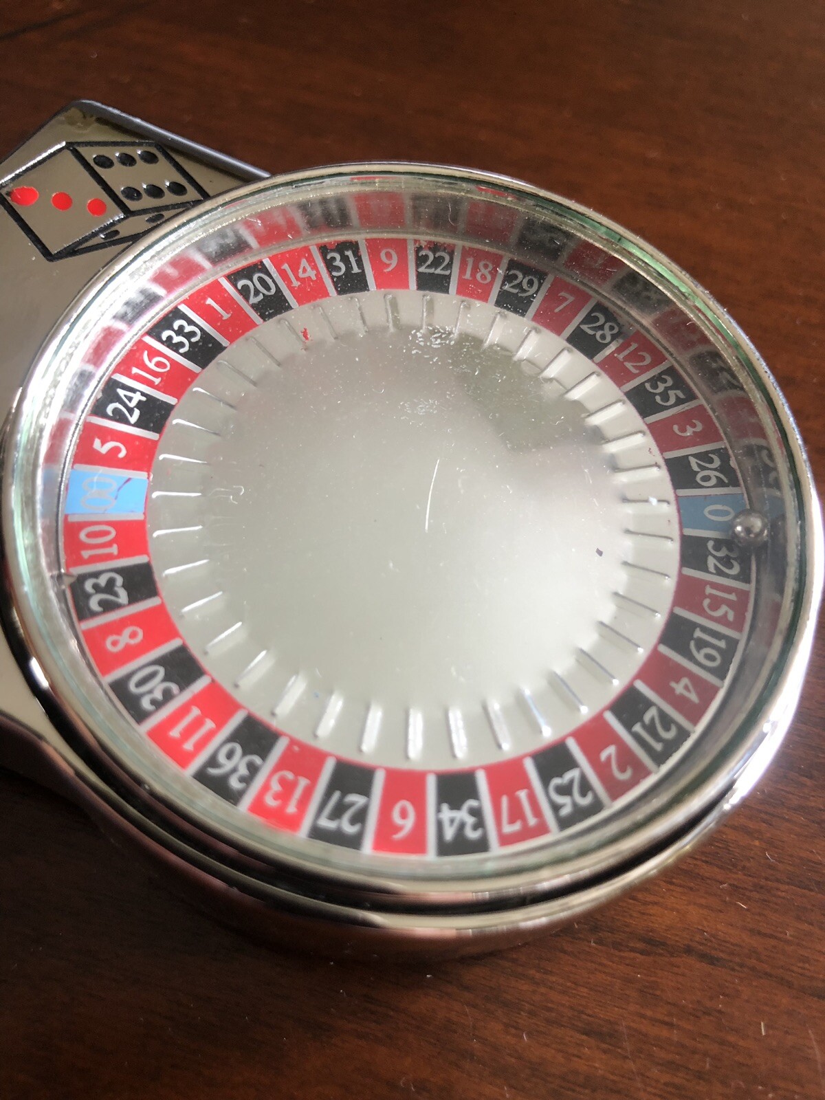 Spinning Roulette Table Casino Dice Gambler Metal Unisex Men’s Belt Buckle