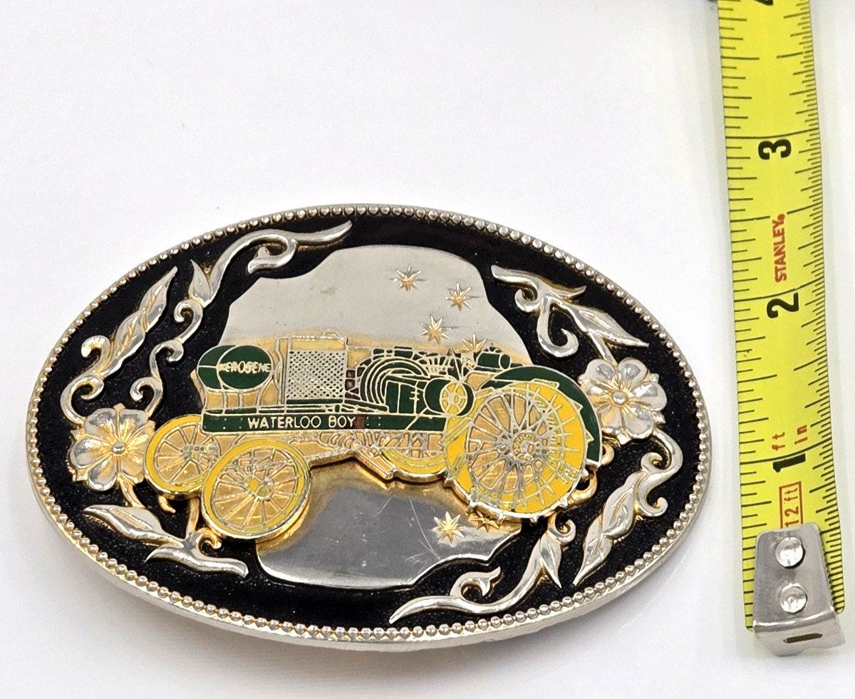 John Deere Waterloo Boy Tractor Country Western Farming Agriculture Belt Buckle