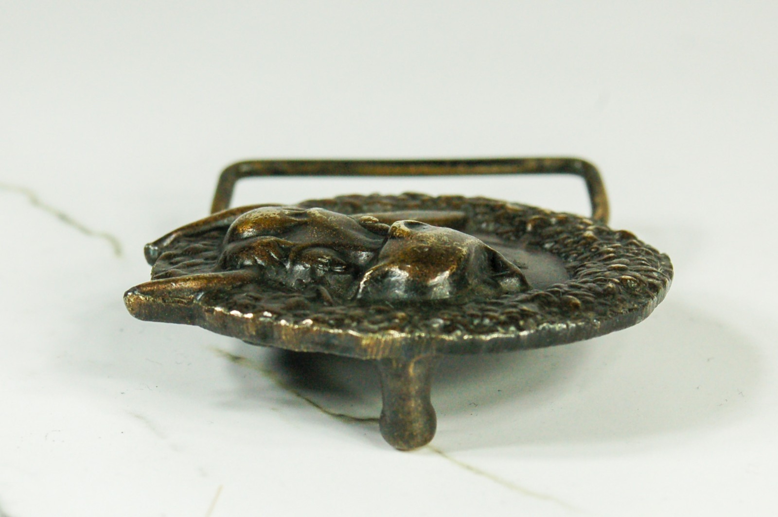 Ferdinand the Bull belt buckle western Bergamot Brass Works 1976
