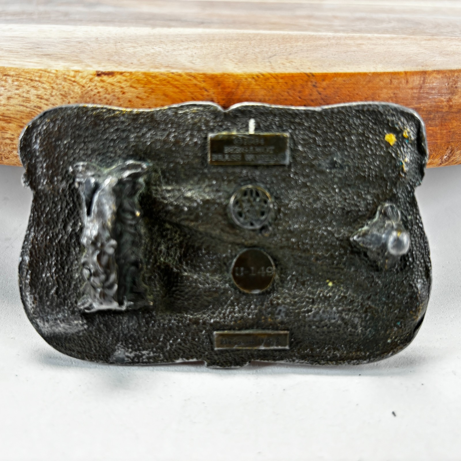 Bergamot Brass Works U-149 Steam Train 5473 Belt Buckle USA Vintage 1984 READ