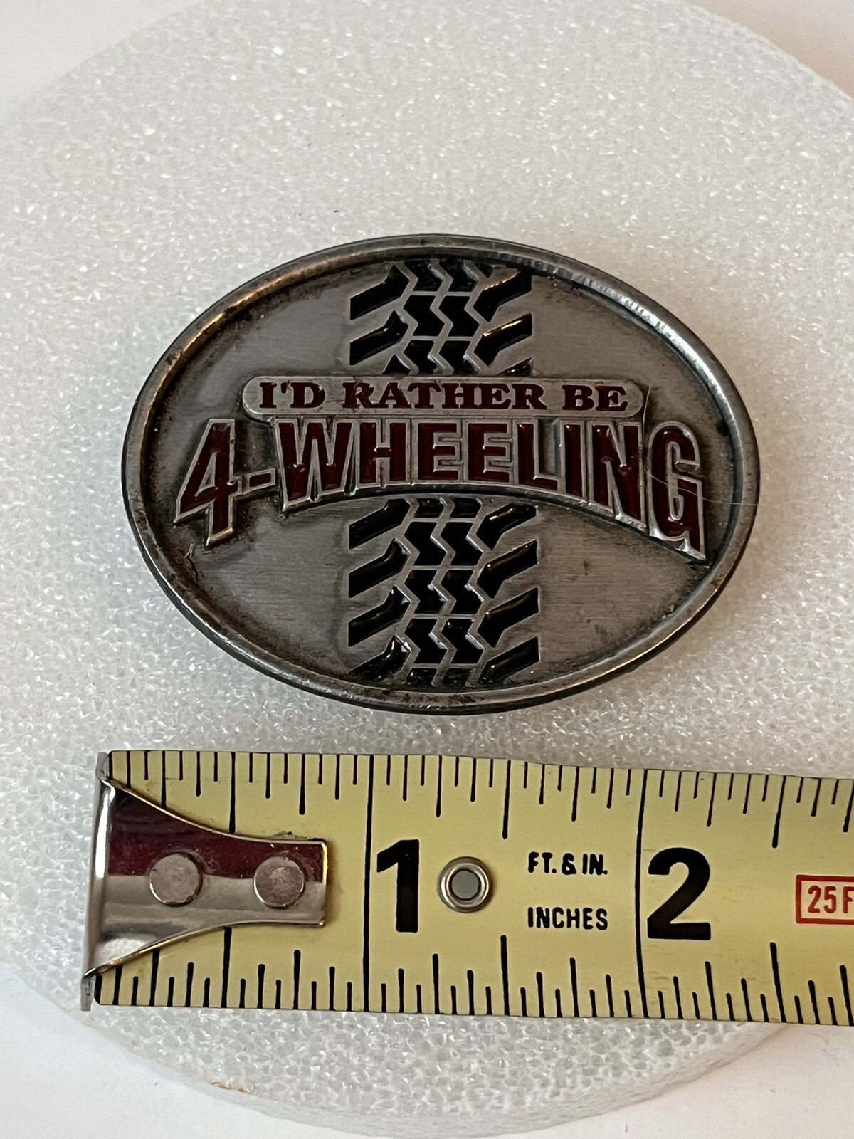 1991 I&rsquo;d Rather Be 4-Wheeling Signed Siskiyou Belt Buckle Oregon