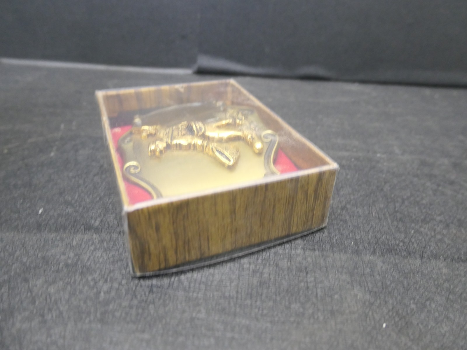 Vintage 1980 Raintree 24K Gold Overlay Fisherman 3.5&Prime; Belt Buckle