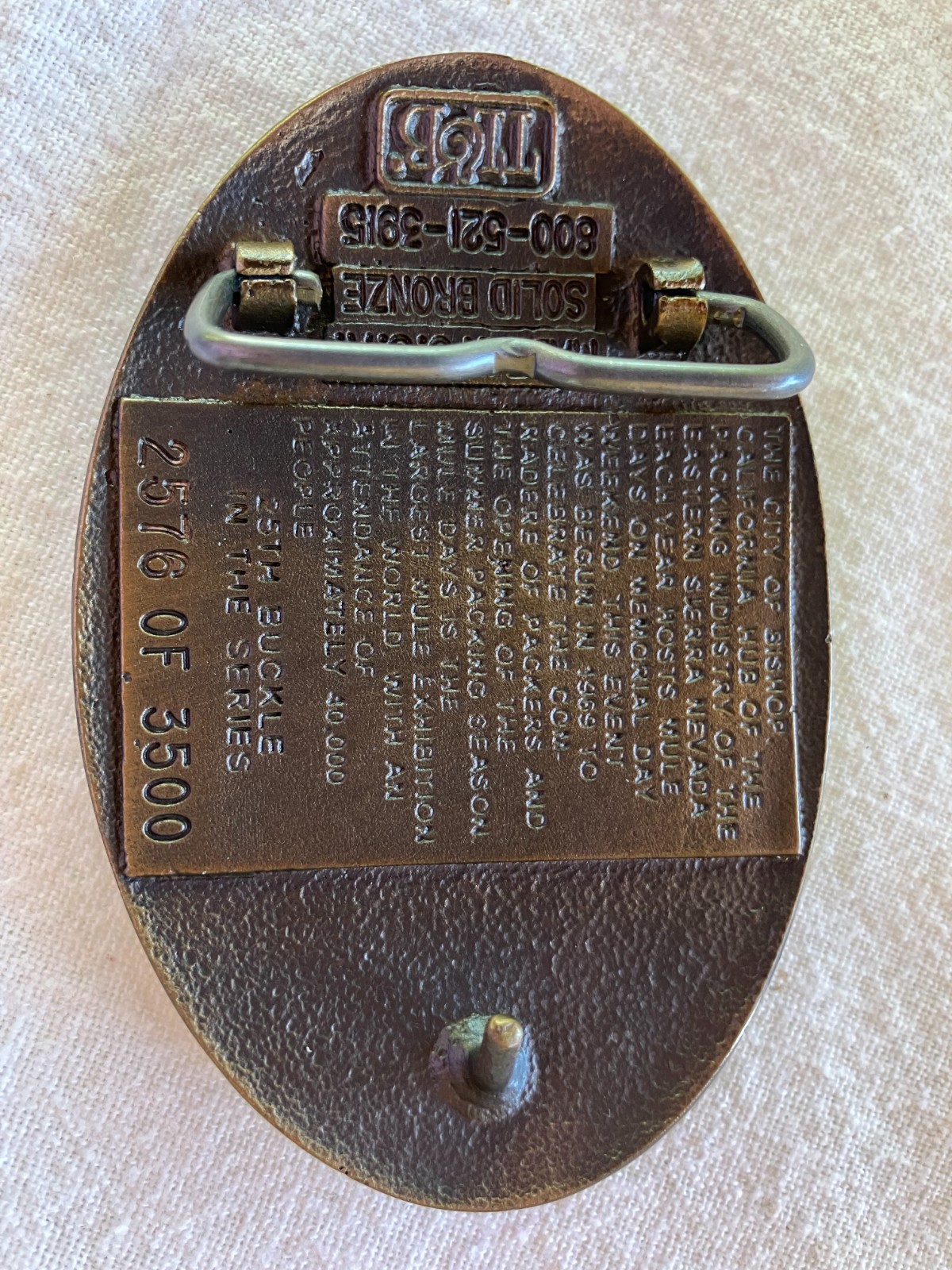 Mule Days Belt Buckle, Soldid Brass. Collectors and Enthusiasts!