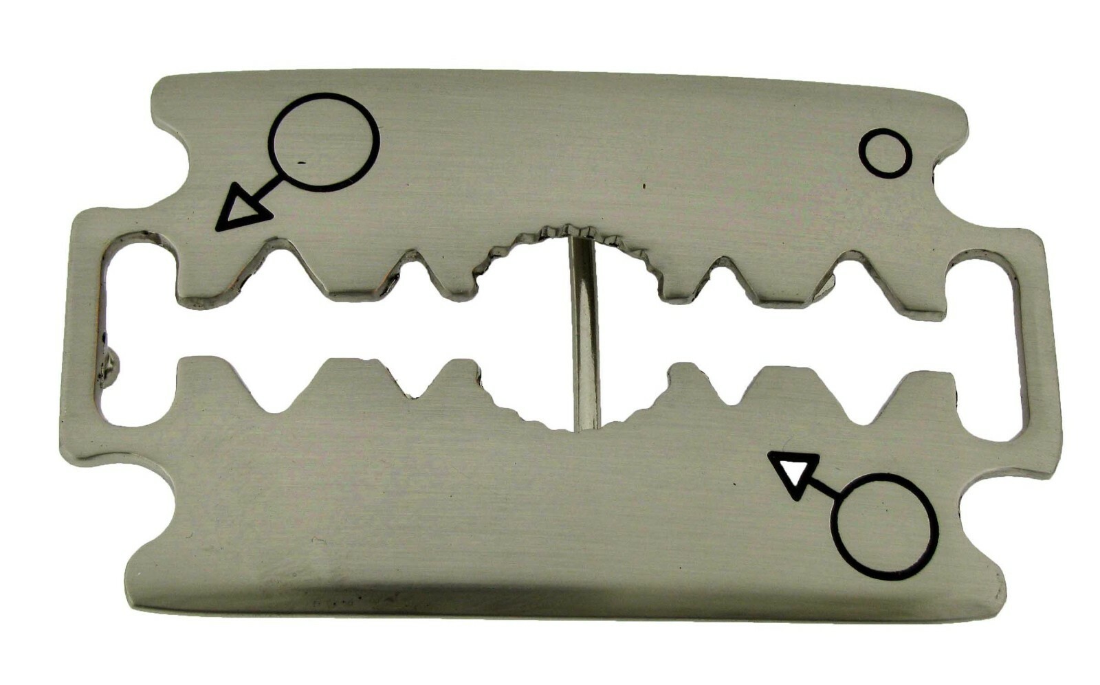 Razor Blade Belt Buckles Barber Shop Hairdresser Hair Stylist Tool Silver Chrome