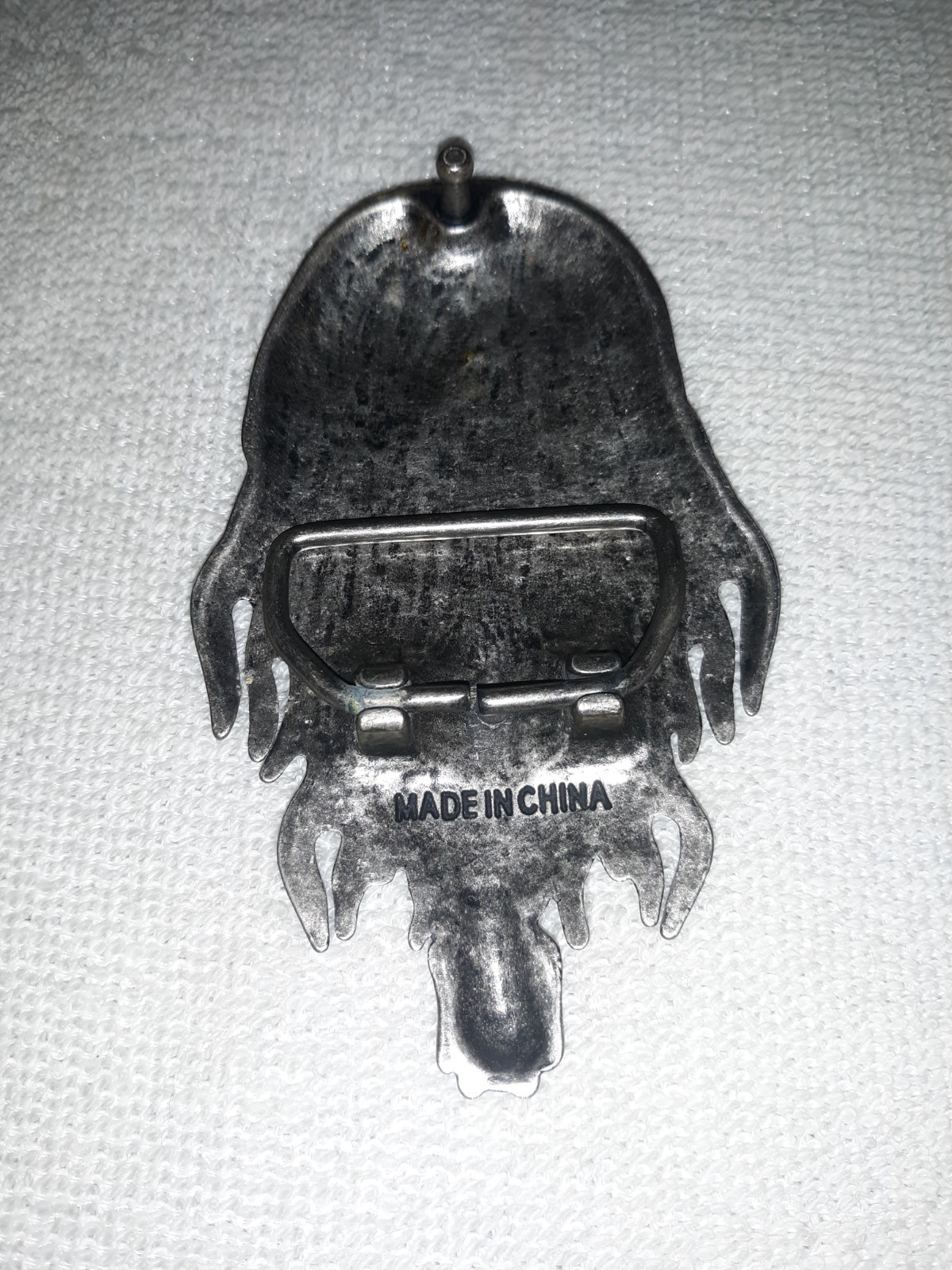 Vintage Pewter Flaming Electric Guitar Rock & Roll Belt Buckle Excellent