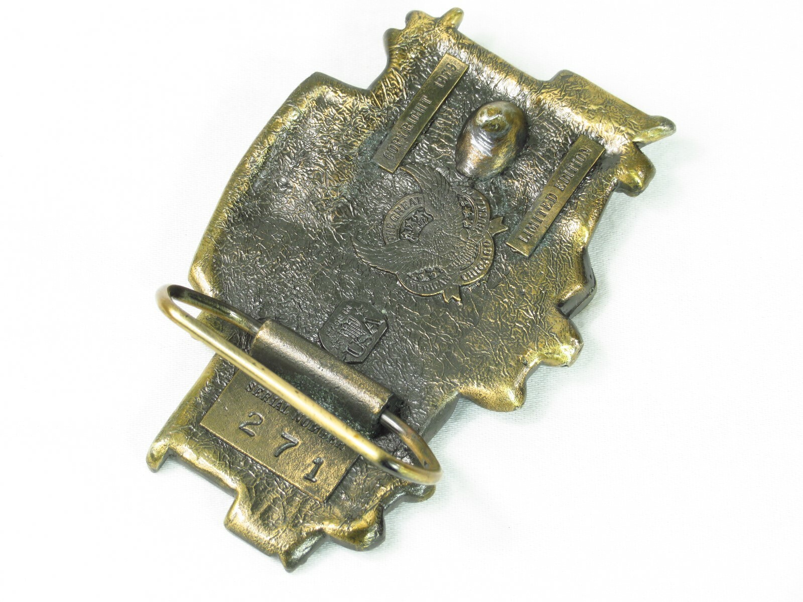 Vintage Railroad Caboose Belt Buckle Brass Train 1979 Chicago Limited Edition