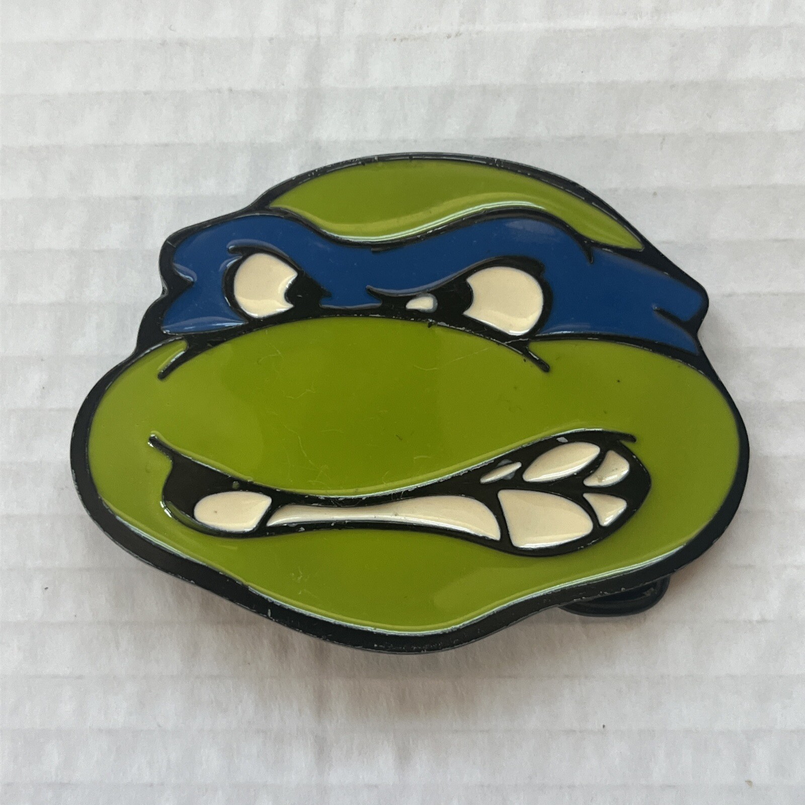 Teenage Mutant Ninja Turtles Leonardo Belt Buckle Metal Enamel TMNT Blue Green