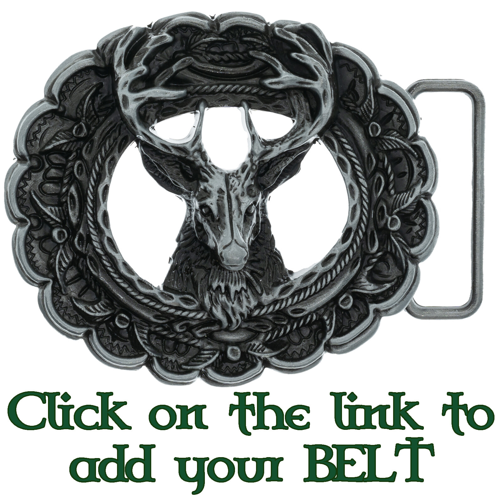 Deer Elk Hunting Buckfast Belt Buckle Biker Metal Rodeo Western Antler