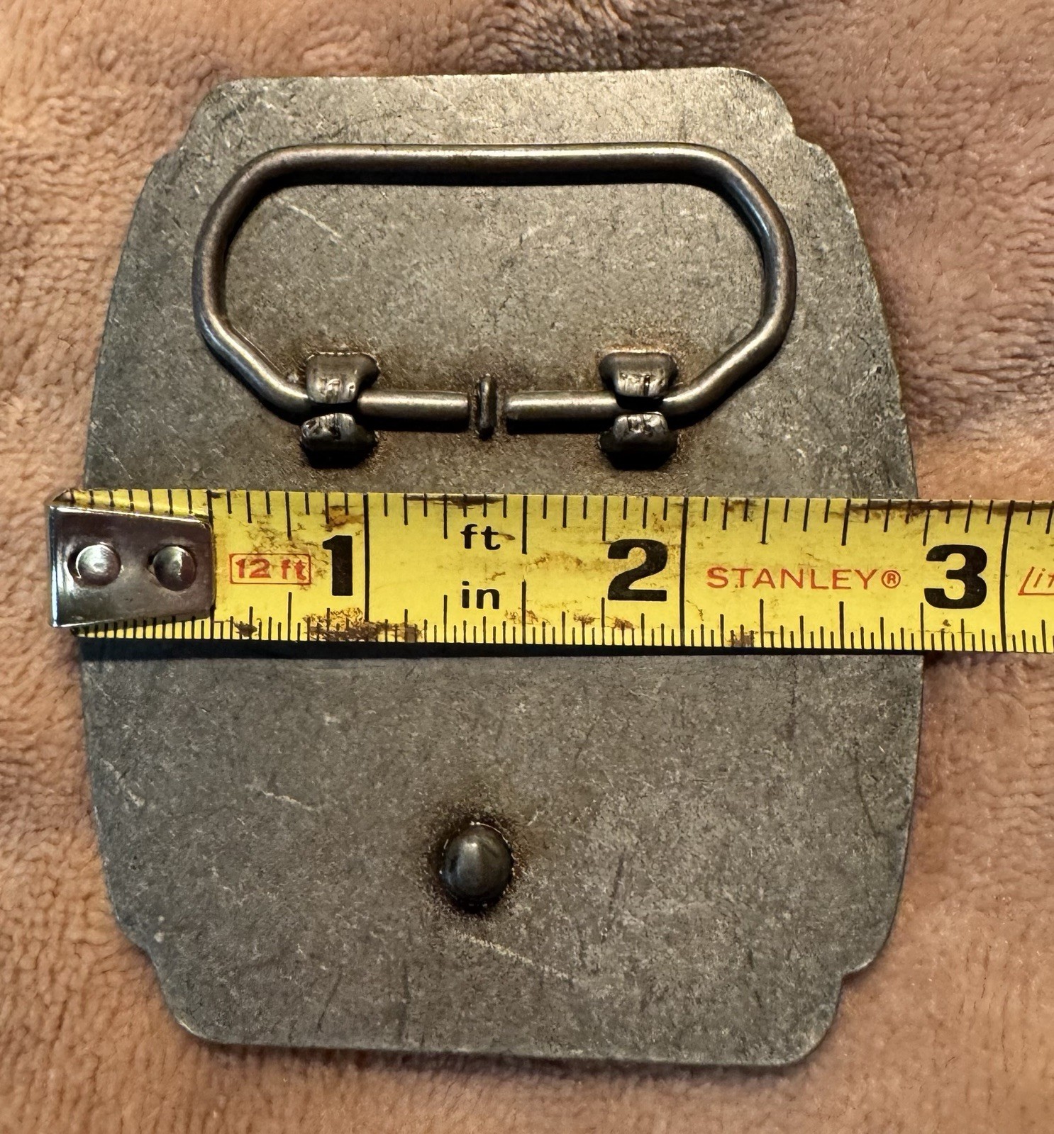 Jim Bean Whiskey Cowboy Rodeo Advertising Belt Buckle Country Western Solid