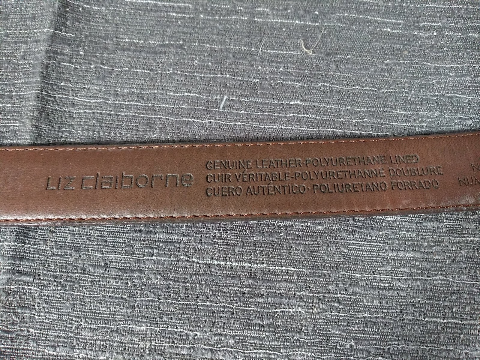 Liz Claiborne Belt Womens Large Brown Genuine Leather