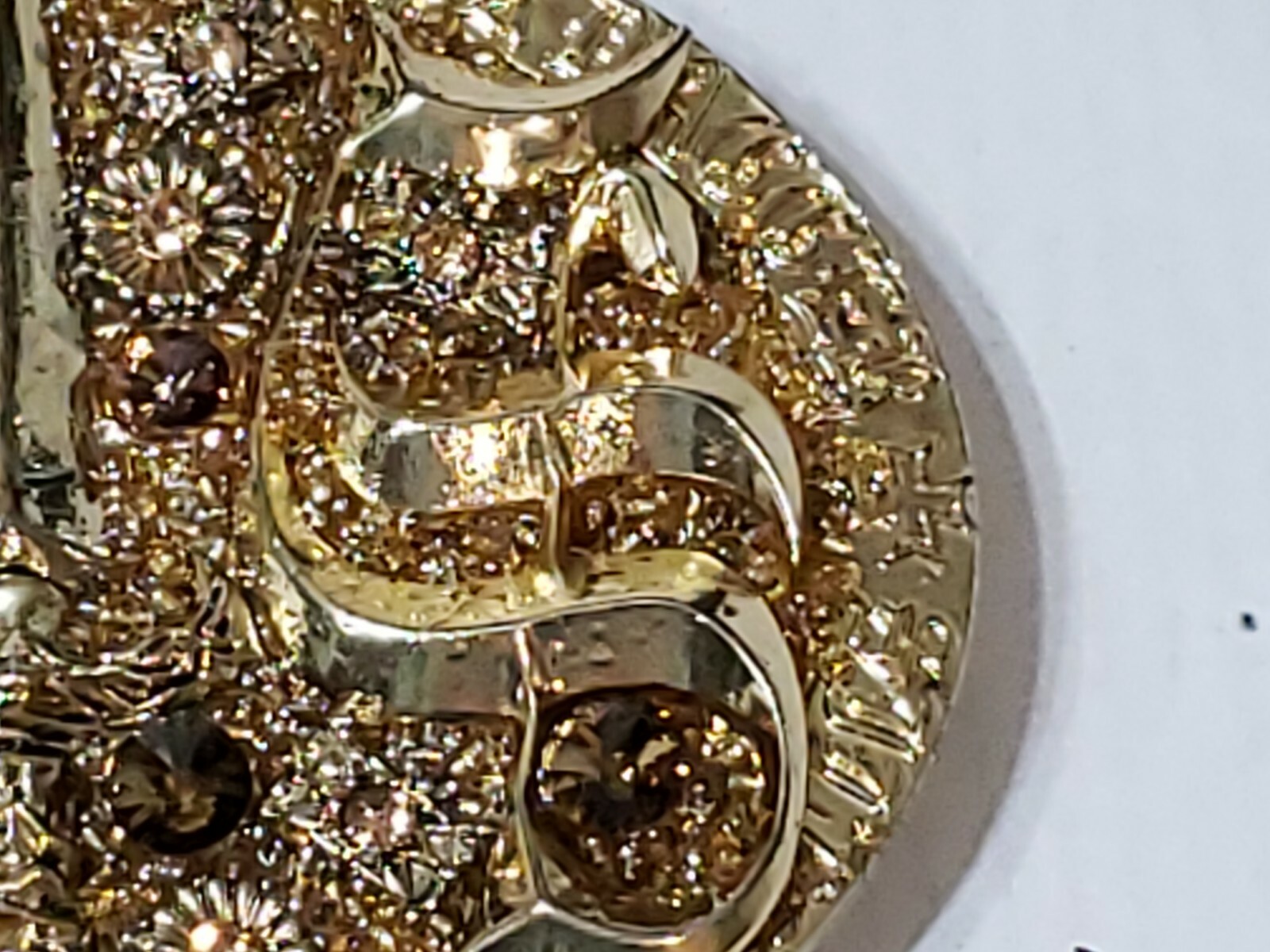 Gold Plated Crystal Belt Buckle by SILVER DAGGER Mythical Dungeon Theme $295