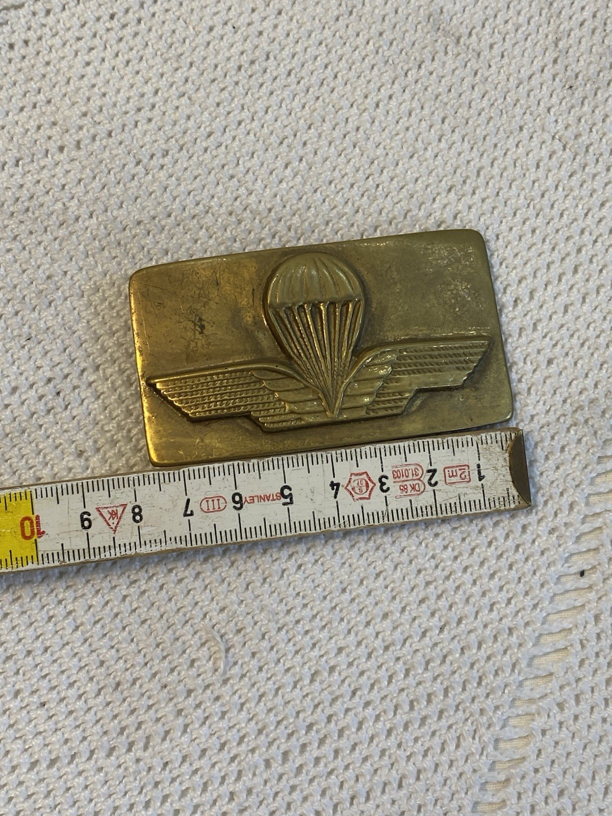 Vintage Brass Military Paratrooper Buckle 7.5cm – Brass Wings & Parachute