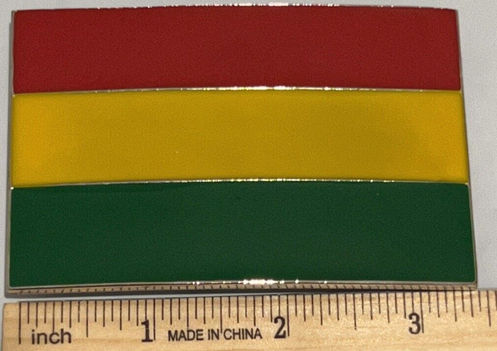 National Flag of Jamaica Rasta Belt Buckle Multi-Colored Western Cowboy Cowgirl