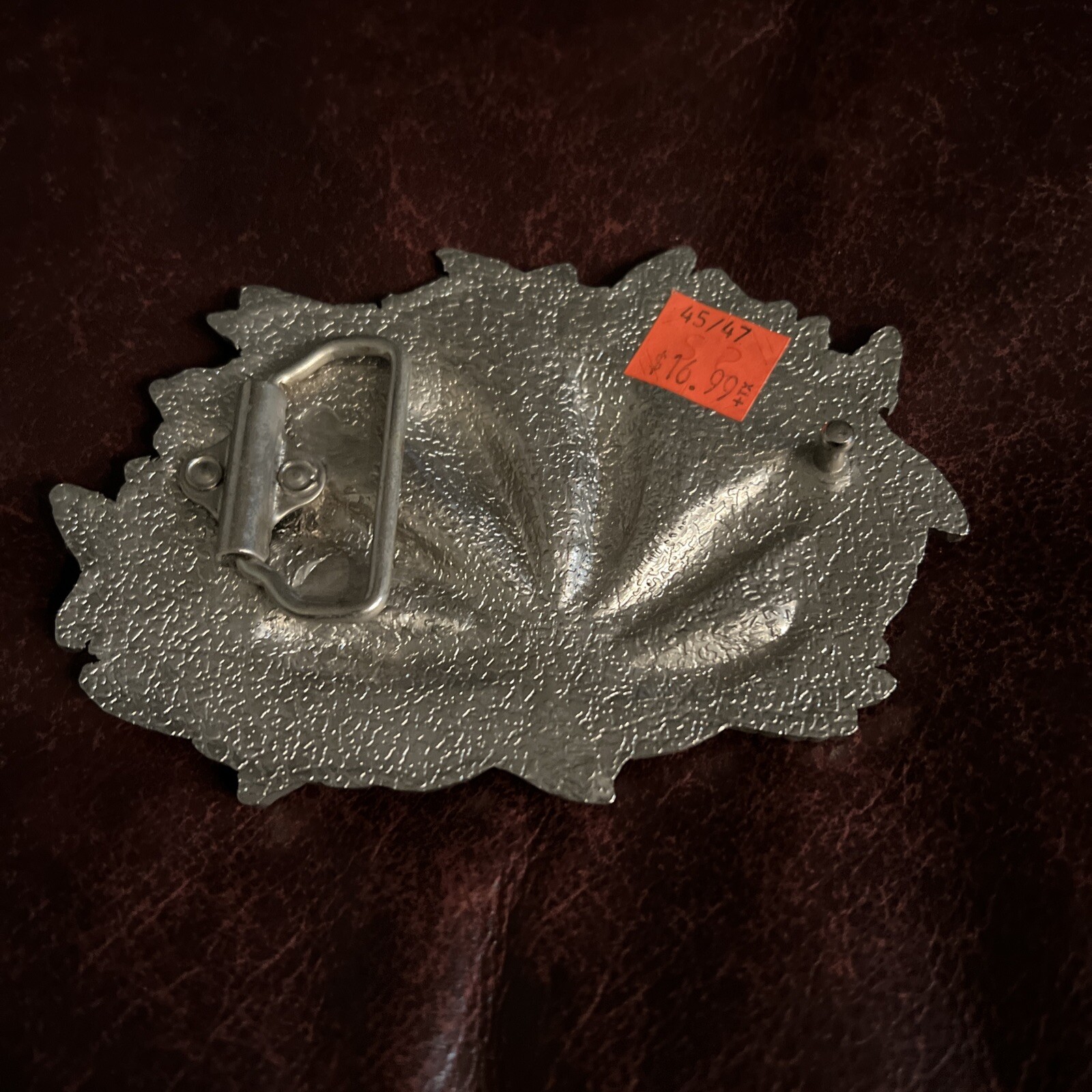Marijuana Leaf Belt Buckle Pot Leaf Gloss NOS