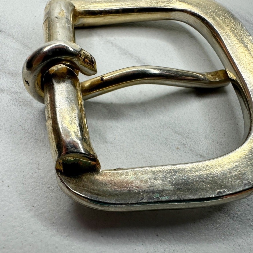 Silver Gold Tone Rounded Belt Buckle Simple Basic – 1.79&Prime; x 2.20&Prime;