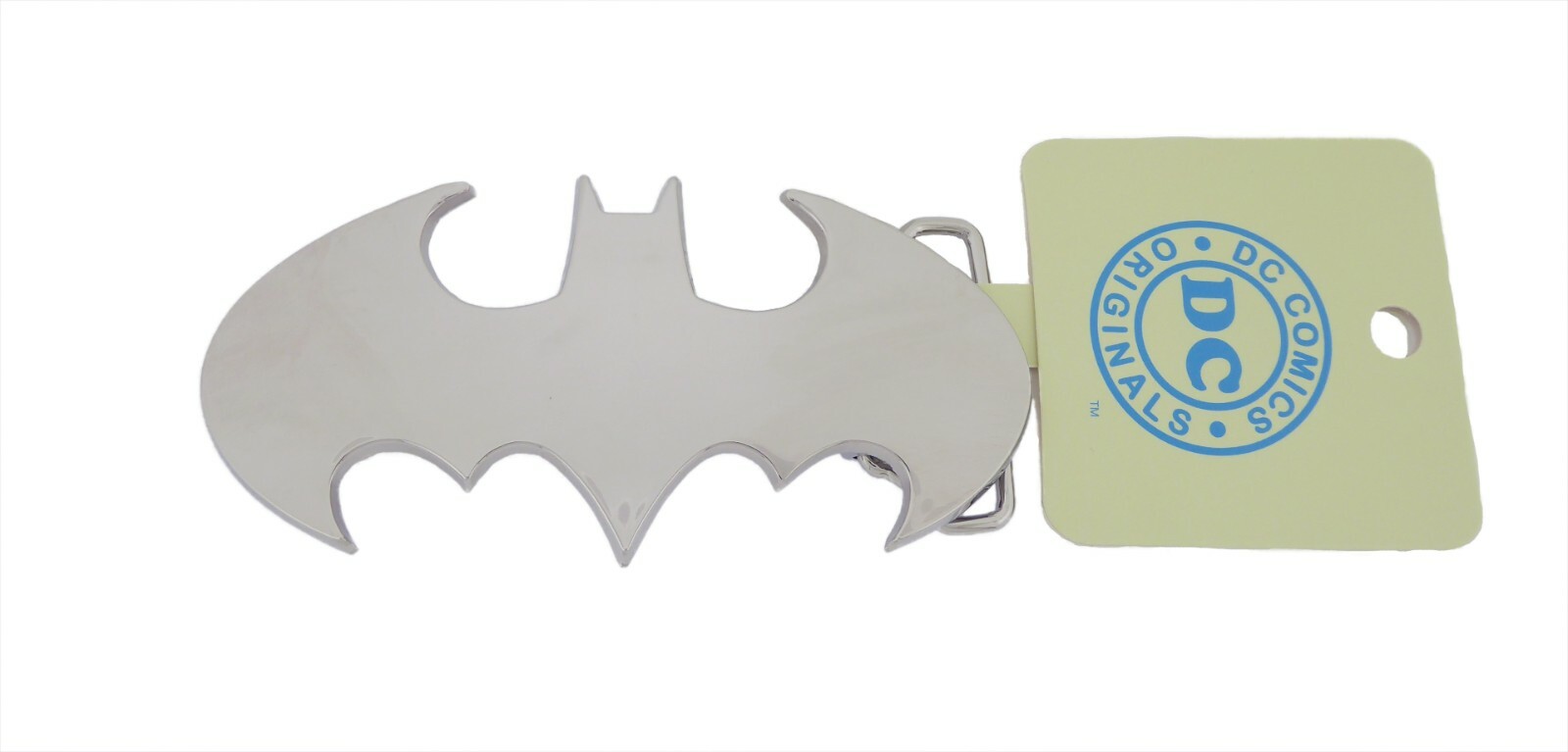 Batman belt buckle Halloween Costume DIE CUT SILVER CHROME ORIGINAL Comics Men