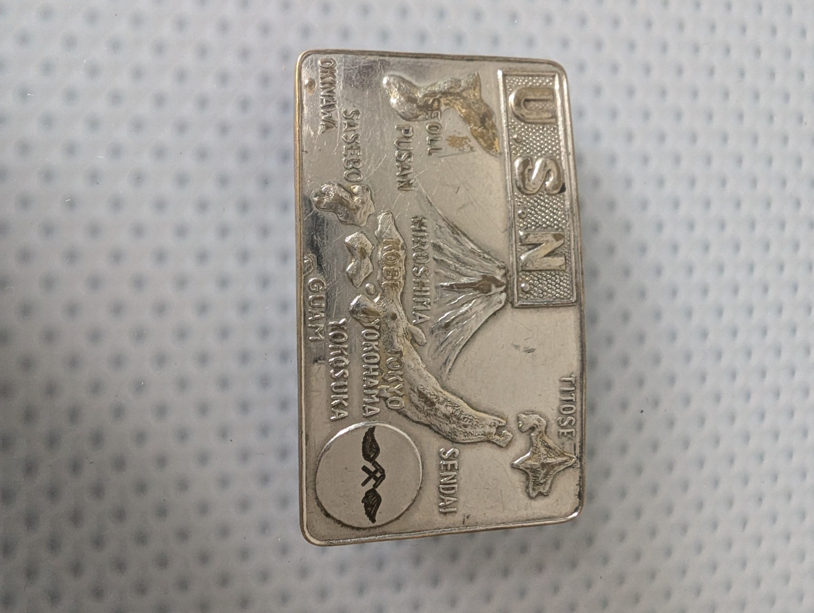 VTGUSN U.S. Navy Japan Korea Guam Souvenir Belt Buckle Metal 3
