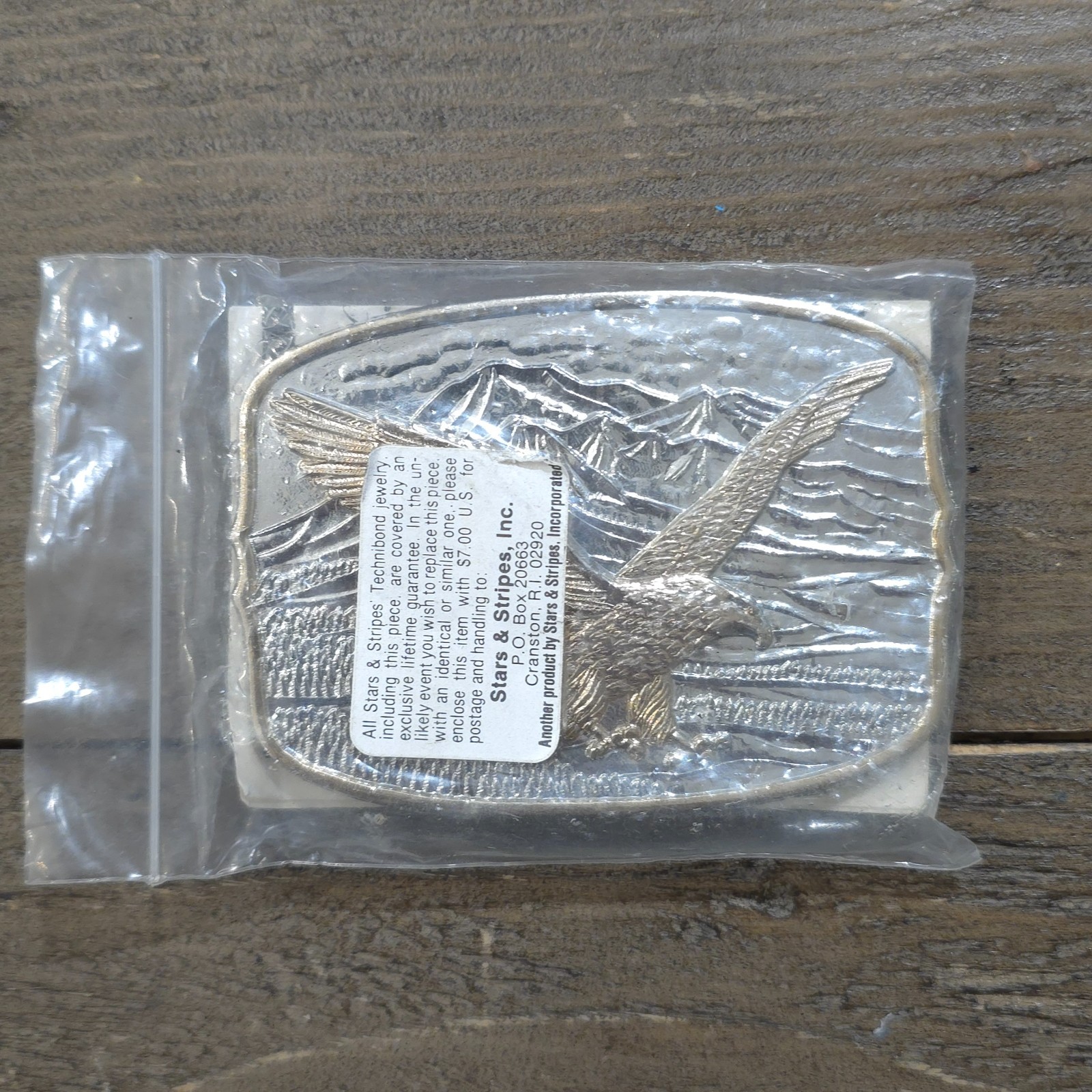 NEW Vtg Silver and Gold Tone Bald Eagle Belt Buckle U.S.A. Collectable Rare Old