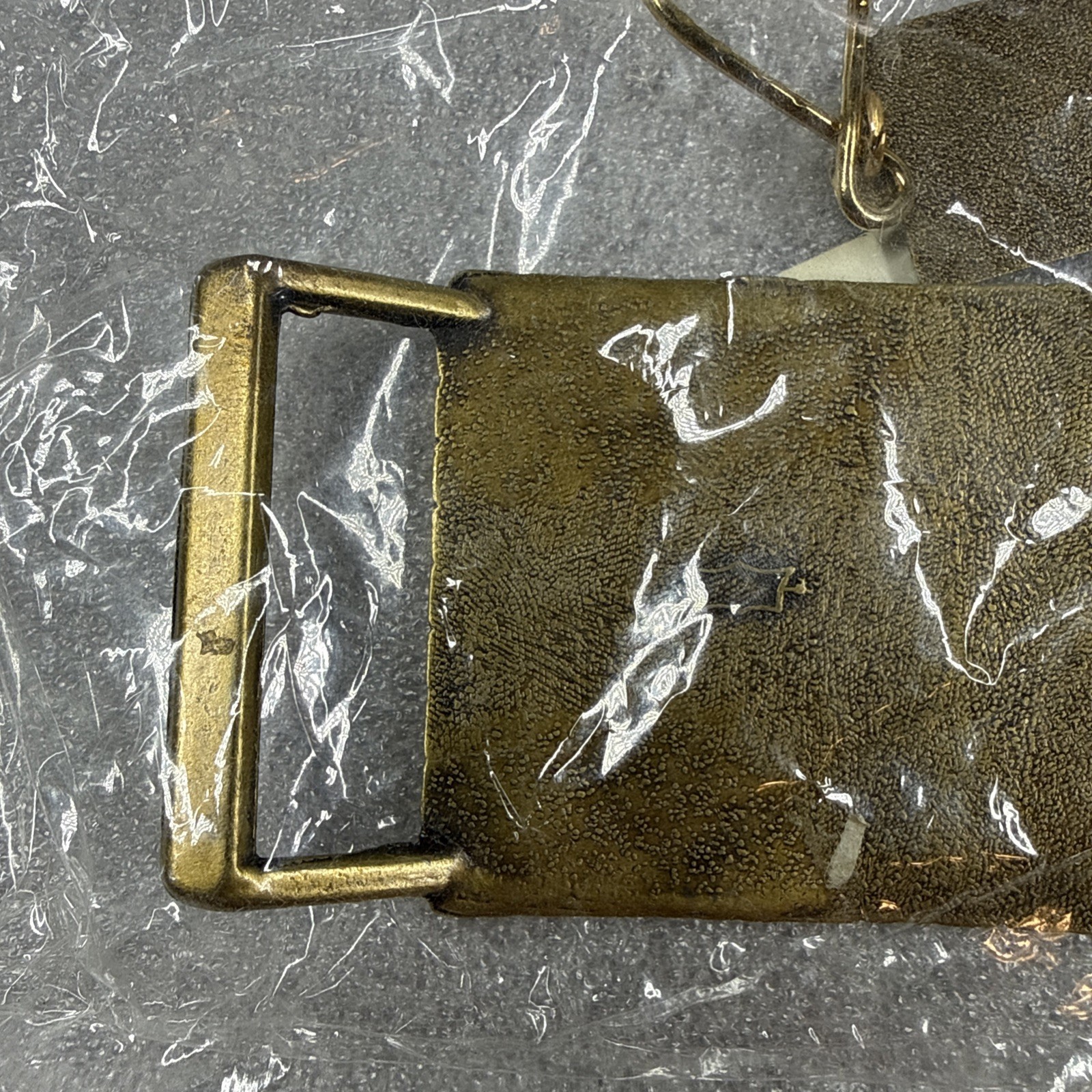 Vintage Flying Eagle Buckle and Key Chain Solid Brass New Still Sealed Packaged