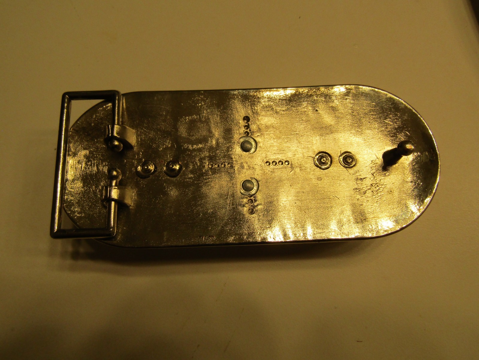 Skateboard Shaped Metal Belt Buckle With Cadillac Emblem
