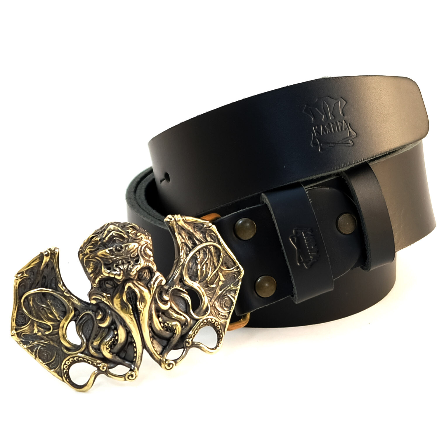 Belt buckle Cthulhu, Cthulhu Myths solid brass belt buckle, Skull belt buckle,