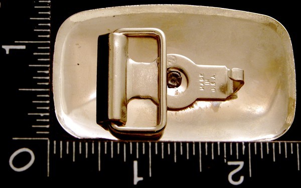 LL18117 VINTAGE ***COVERED WAGON*** POLISHED SILVERTONE BELT BUCKLE