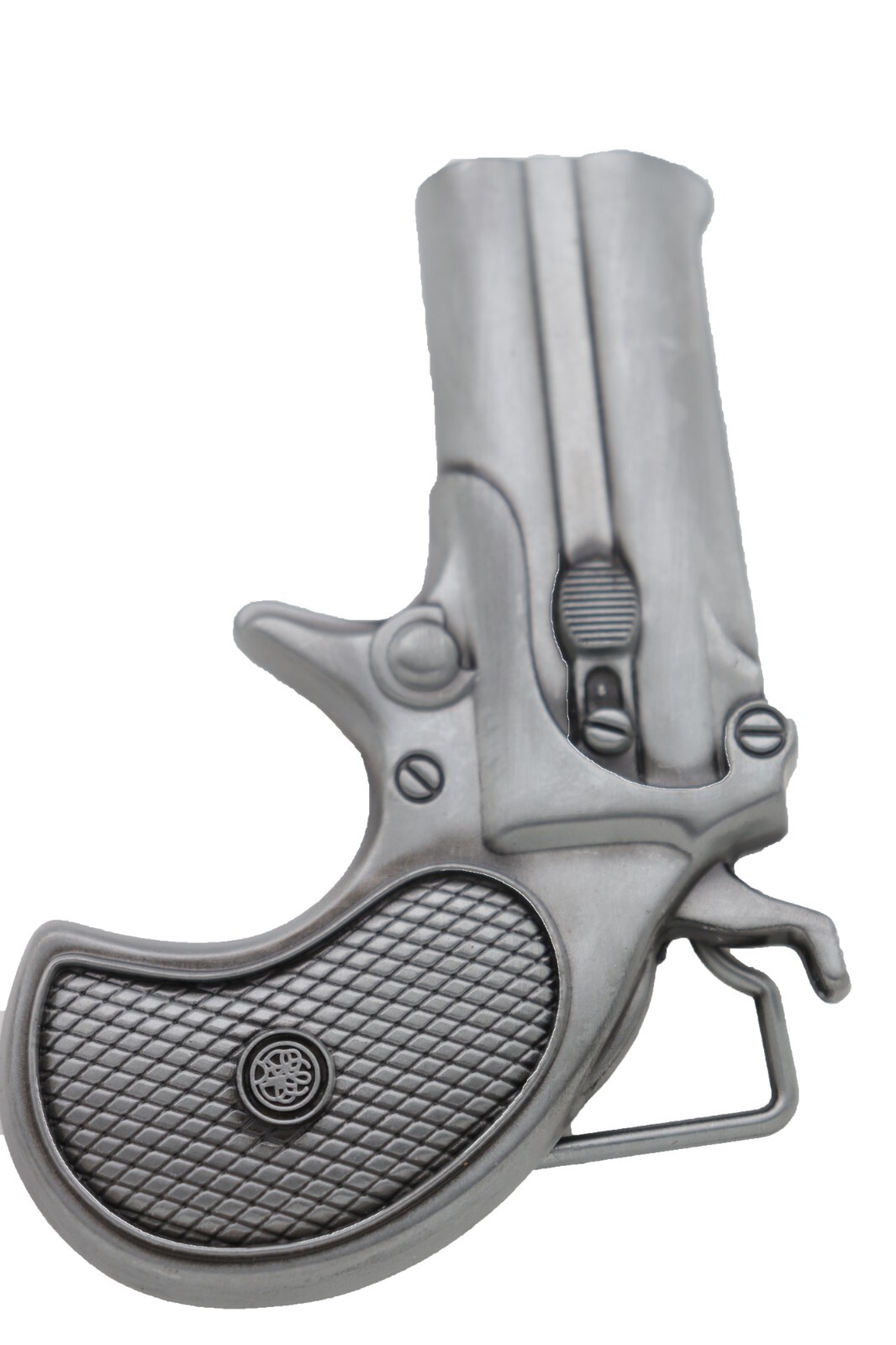 Men Women Silver Metal Fashion Belt Buckle Biker Handgun Revolver Gun Western