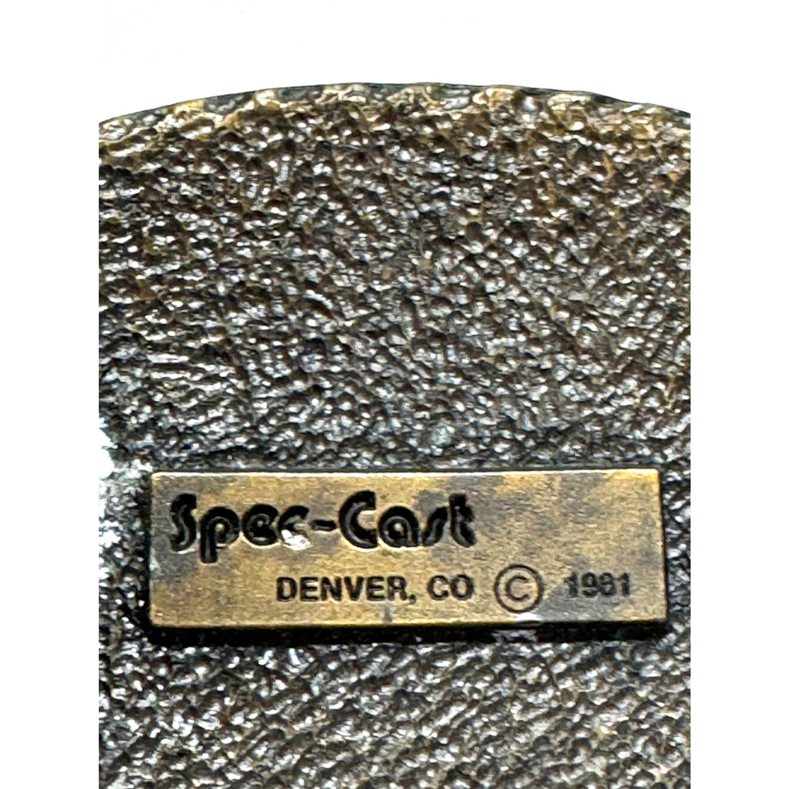 Gorgeous vintage belt buckle Spec Cast Denver Co 1981 GREG
