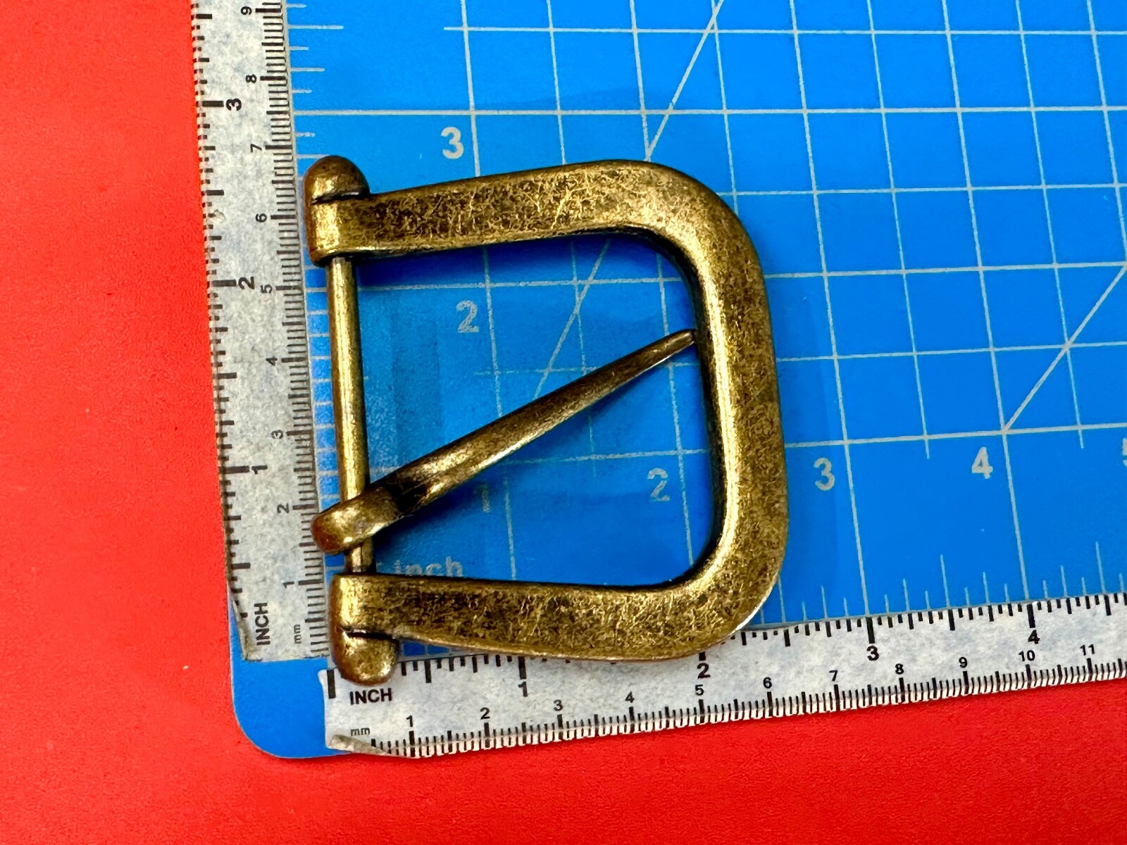 Replacement Brass Tone Studded Theme Harp Shaped Vintage Belt Buckle