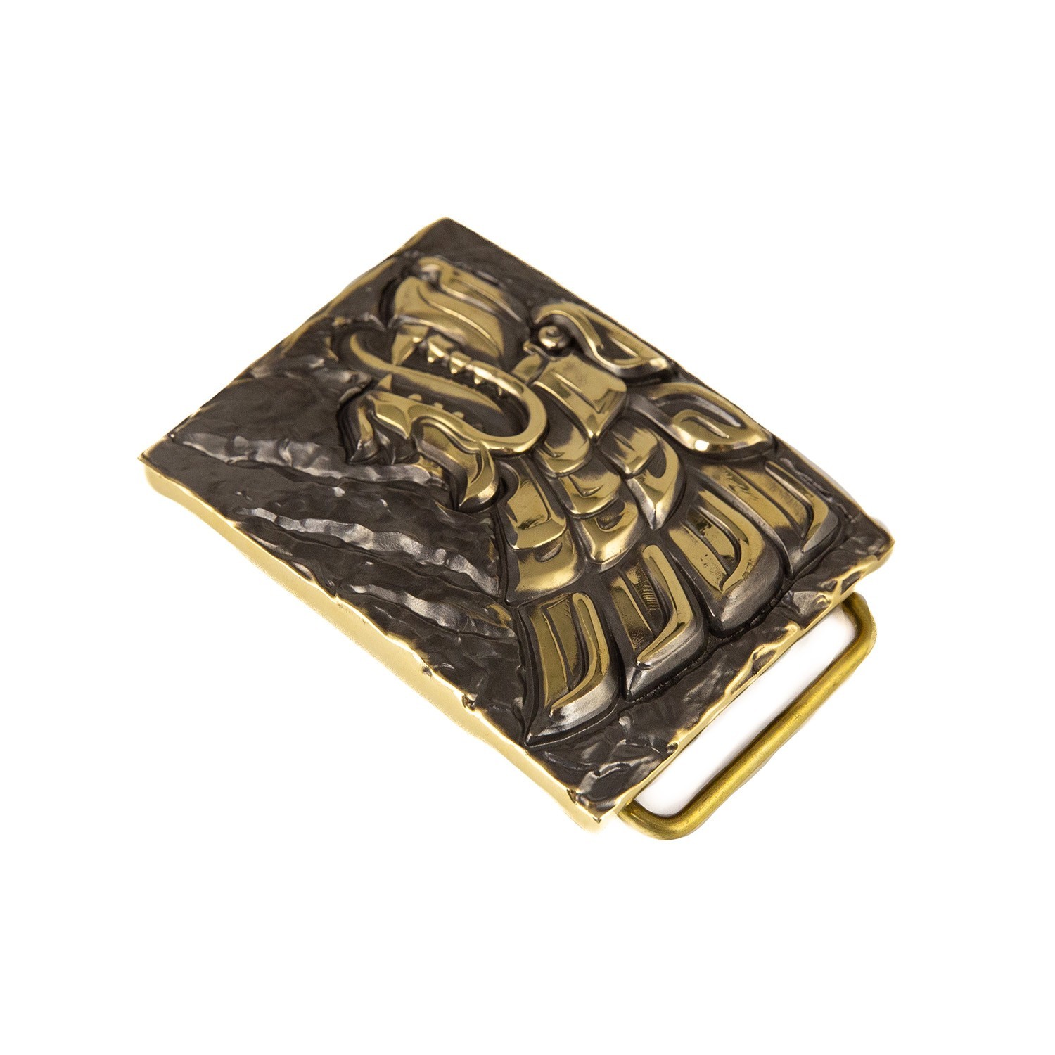Iron Wolf brass belt buckle, Vikings wolf, Norse pagan celtic accessory