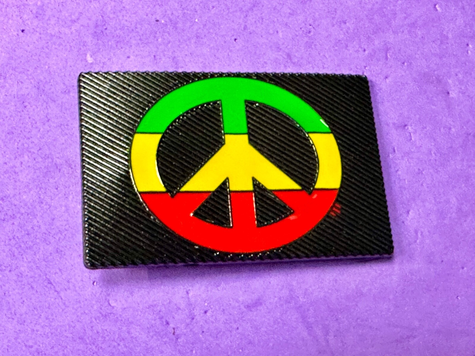 Rasta Peace Sign Flag Red Yellow Green Jamaica Marijuana Symbols Belt Buckle