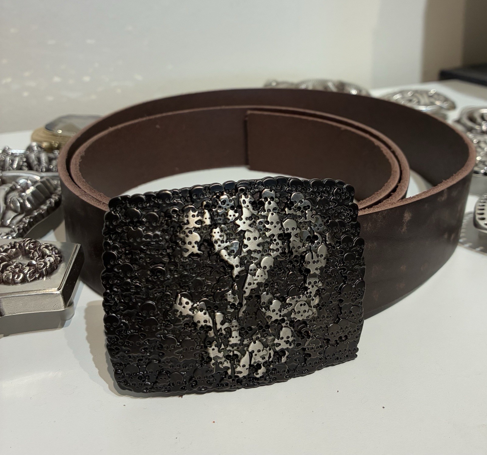 Black Skull Belt Buckle