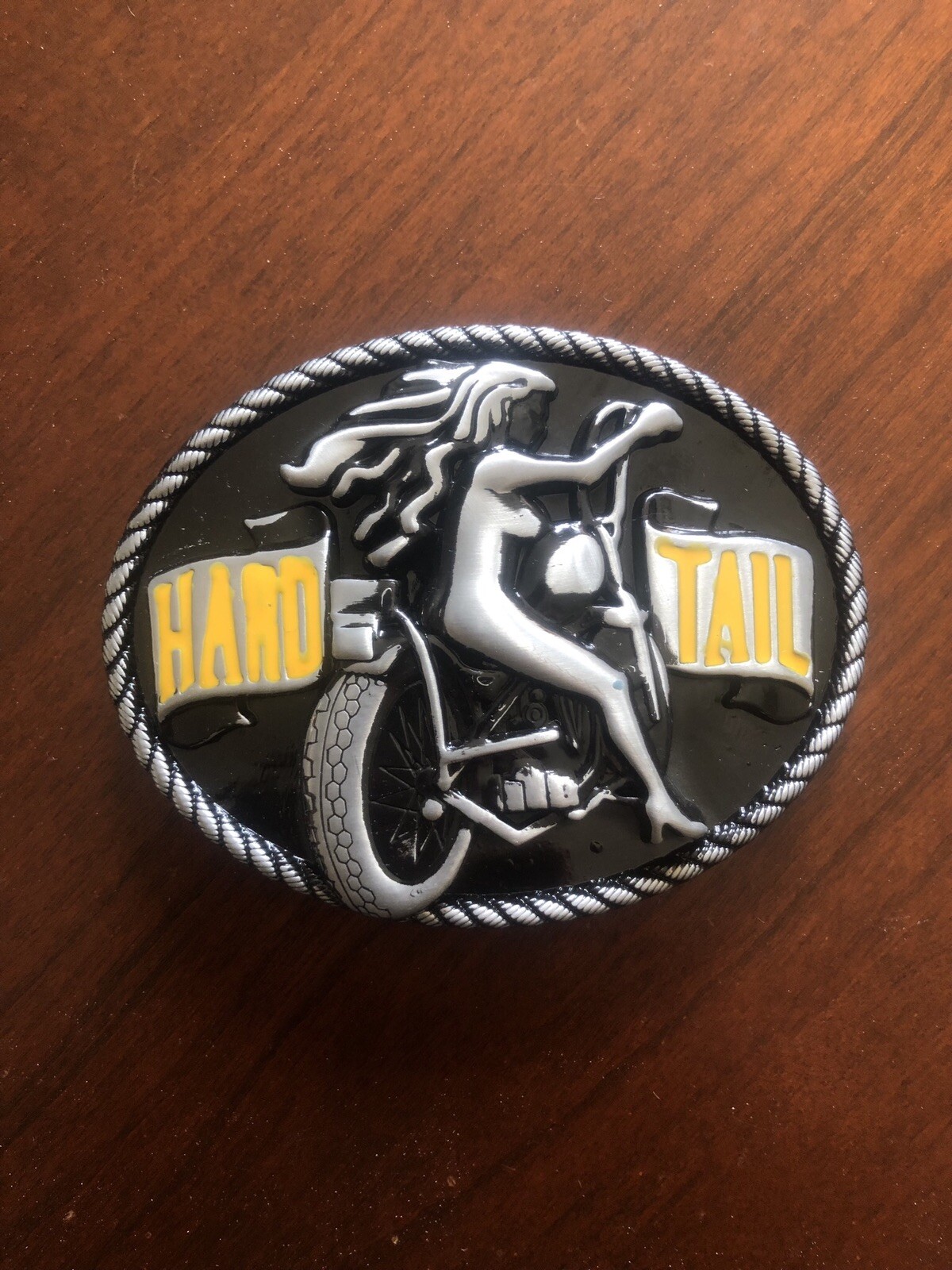 Hard Tail Sexy Woman Motorcycle Rider Biker Gang Metal Unisex Men’s Belt Buckle