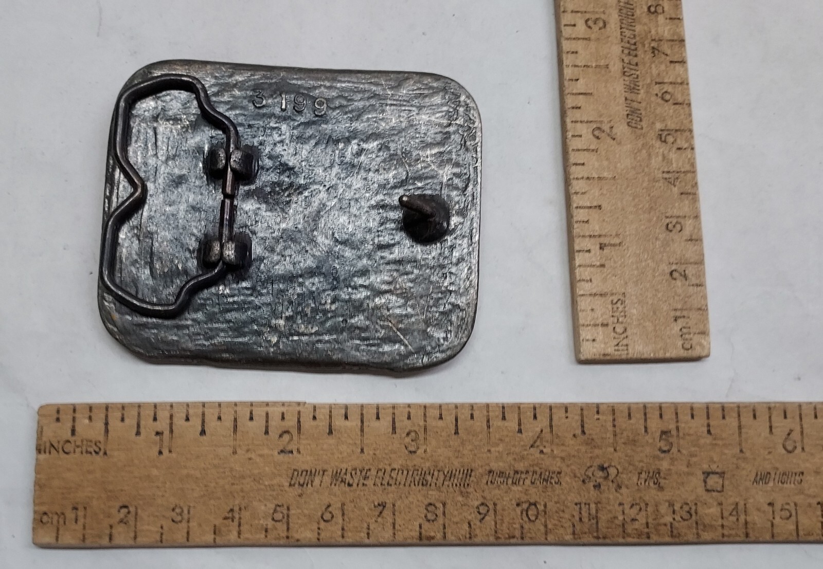 END OF THE TRAIL – Native American – belt BUCKLE – numbered – listing #6872