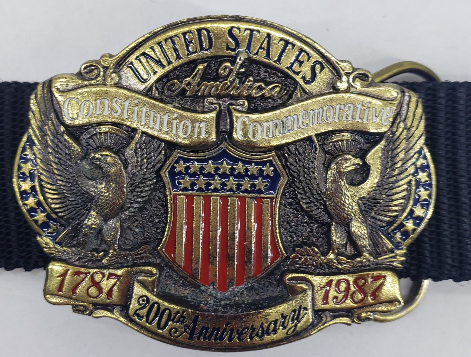 1987 200 Year Constitution Commemorative Belt Buckle [kw379]