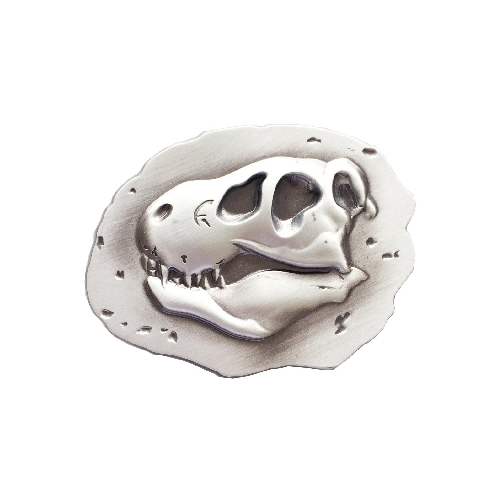 Antique Brushed Silver Dinosaur Bone Fossil Belt Buckle also Stock in the US
