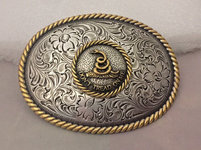 Custom Made « Don&rsquo;t Tread on Me » Patriotic Western Style Buckle