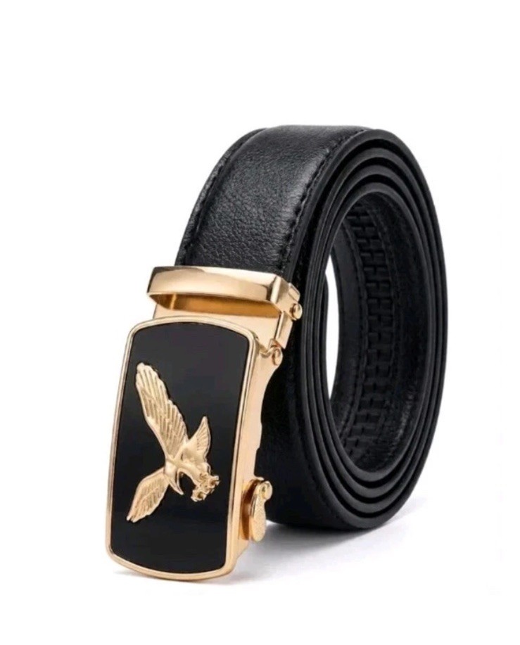 Men Eagle Decor Automatic Buckle Belt