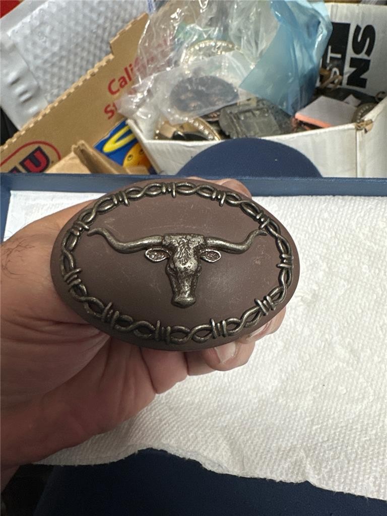 Vintage Steer Head Belt Buckle