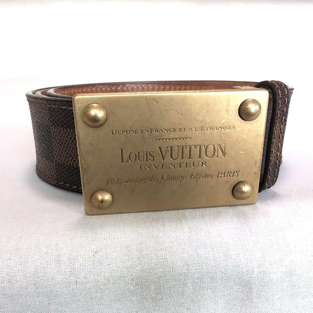 Louis Vuitton Pre-Owned Damier Sainteur Belt Gold 95Cm 5