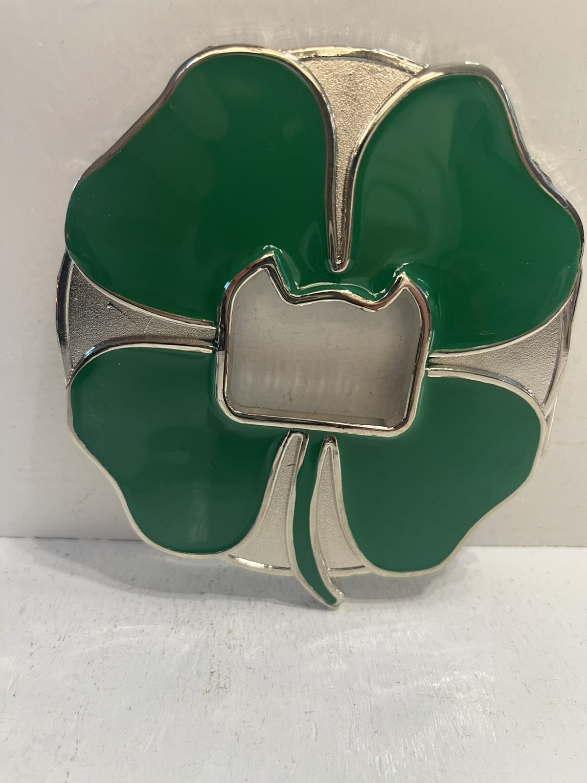 – Belt Buckle 4 Life Clover Irish Themed With Bottle Opener Saint Patrick Gift