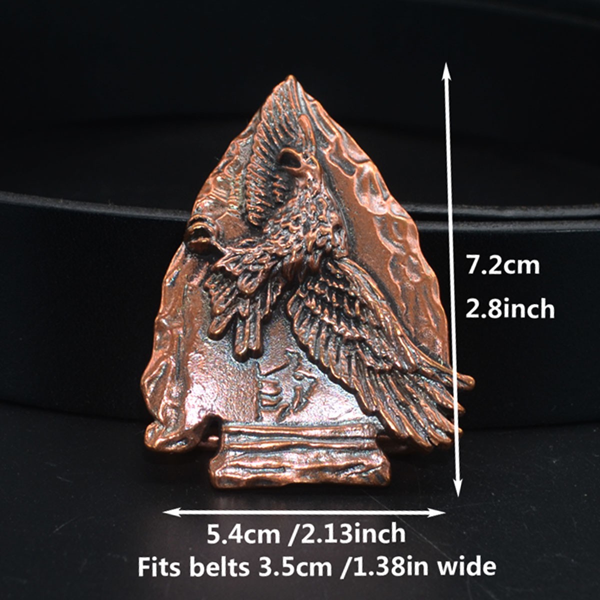 Lost-Wax Casting Brass & Copper Eagle Belt Buckle (Belt Not Included)