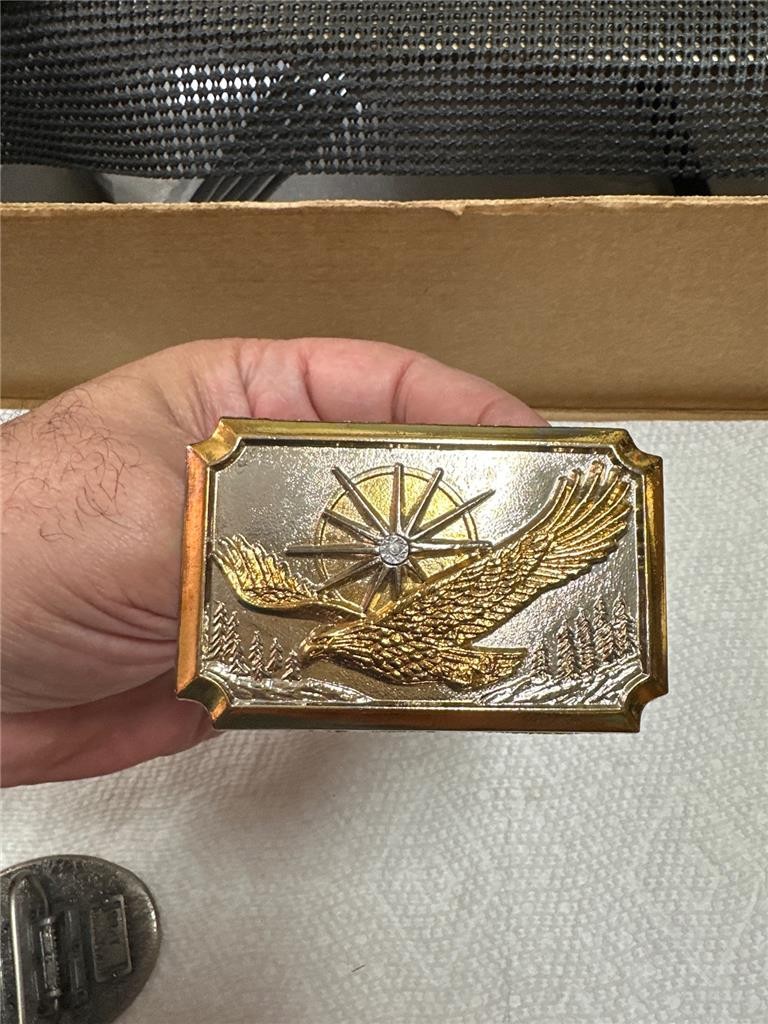 Six Vintage Bird Belt Buckles Eagle
