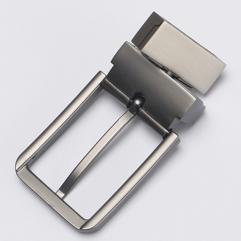 Men Alloy Metal Belt Buckle Rectangular Pin Buckle Belt Head Replacements