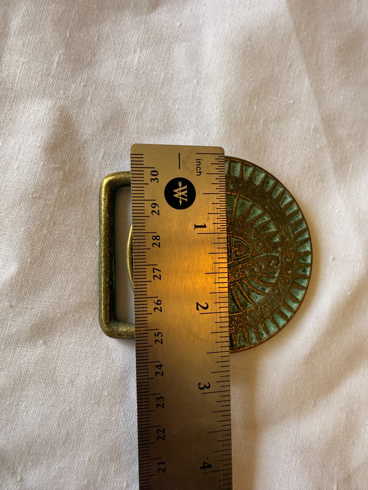 Trinity Hippie Egyptian Revival Style « Third Eye of God » Sold Brass Belt Buckle