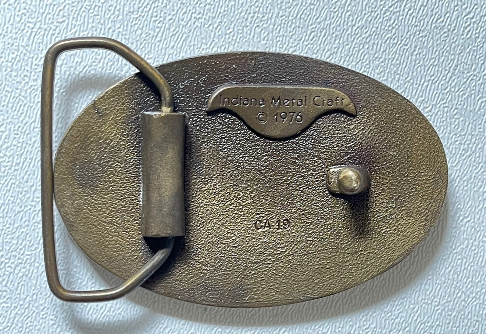 1976 Vintage 1953 Chevy Corvette Indiana Metal Craft Belt Buckle -Z1