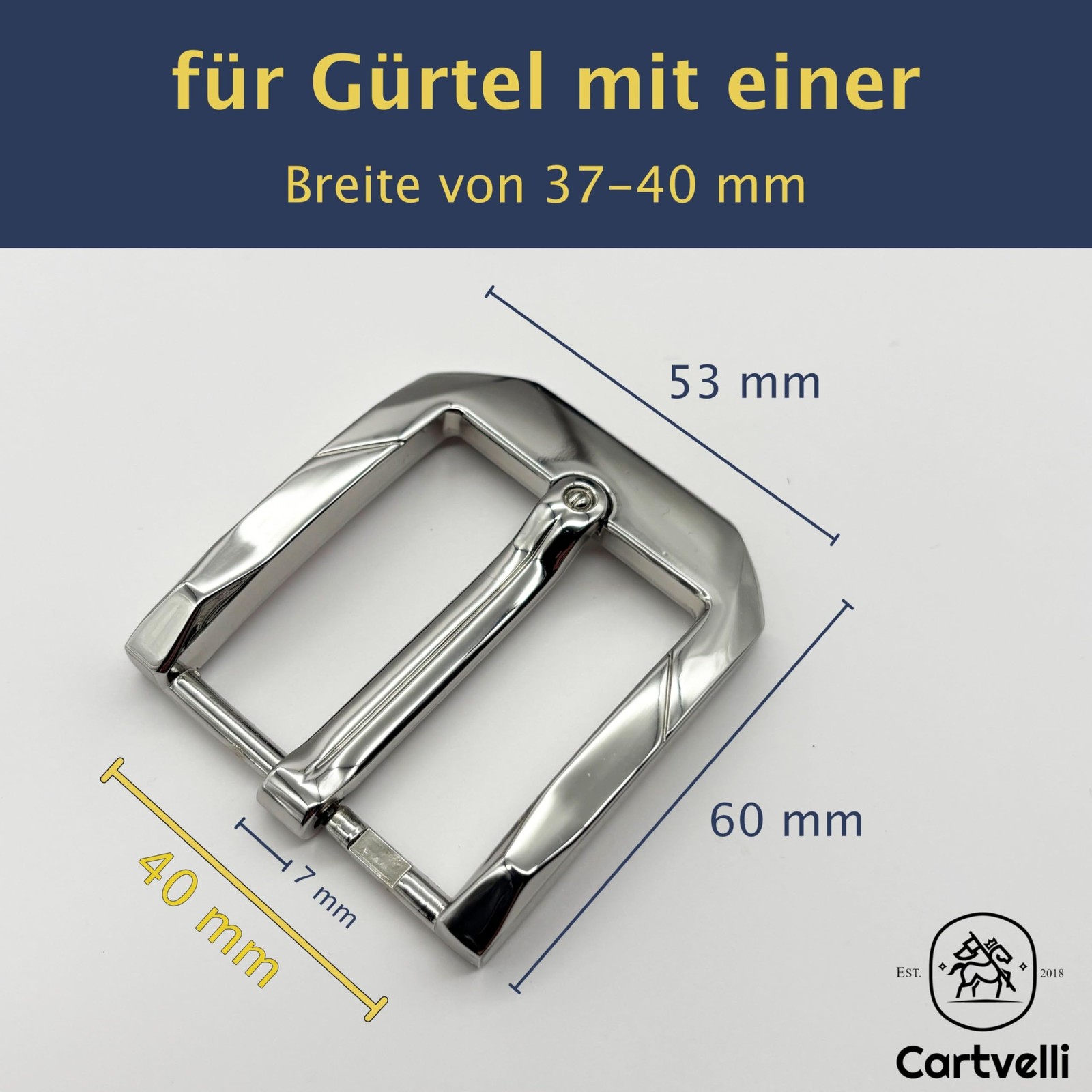 Premium Belt Buckle Men&rsquo;s 40mm Wide Silver Shiny Belt Buckle for …