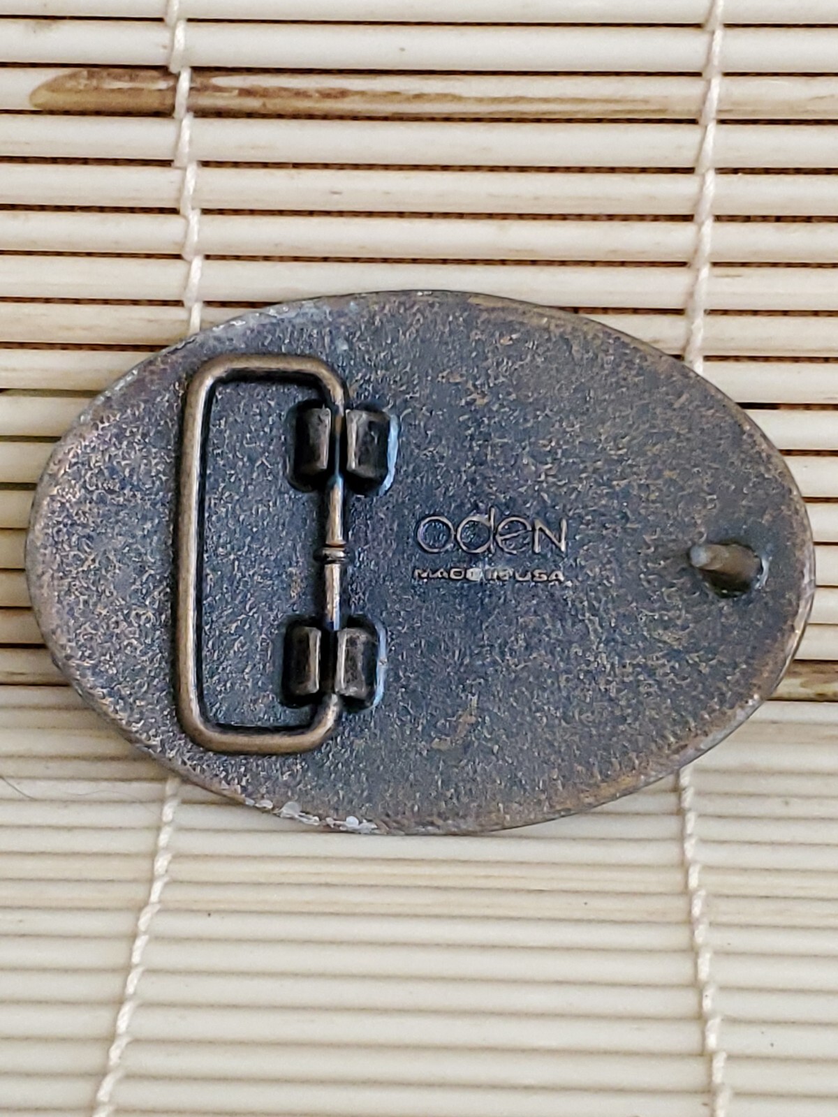 Vintage DENNIS Belt Buckle By Oden – Made In USA – 2-3/4”x 2”